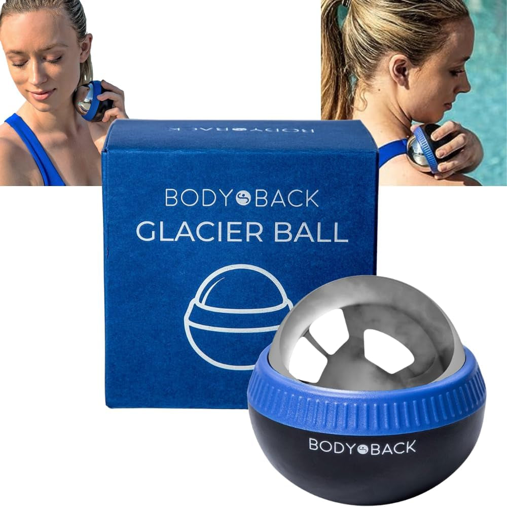 Glacier Ball - Cryosphere Therapy Massage Roller Ball, Ice Roller Ball, Cold Ball for Plantar Fasciitis Relief with Removable Ice Roller for Face or Lacrosse Ball Rolling