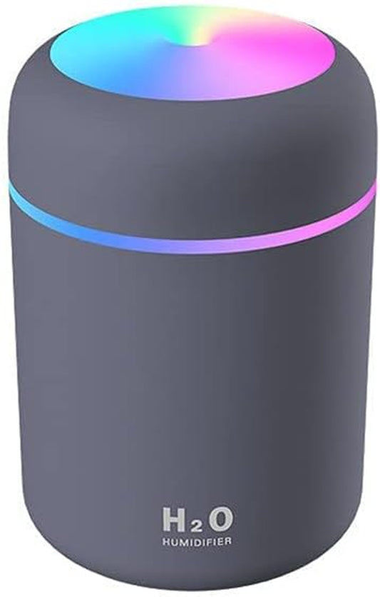 Colorful Cool Mini Humidifier, Essential Oil Diffuser, Aroma Essential USB Personal Desktop Humidifier for Car, Office Room, Bedroom Etc,2 Adjustable Mist Modes (Navy Blue)