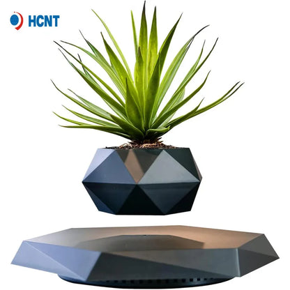 Levitating Plant Pot Magnetic Levitation Flower Pot Rotating Planters Suspension Floating Plant Succulents Potted for Home Livin